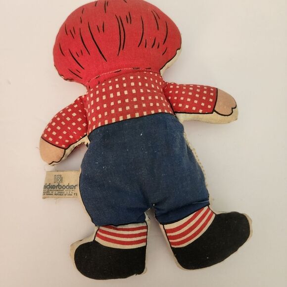 Vintage Knickerbocker Bean Bag Raggedy Andy 7.5" Cloth Doll - Picture 4 of 5
